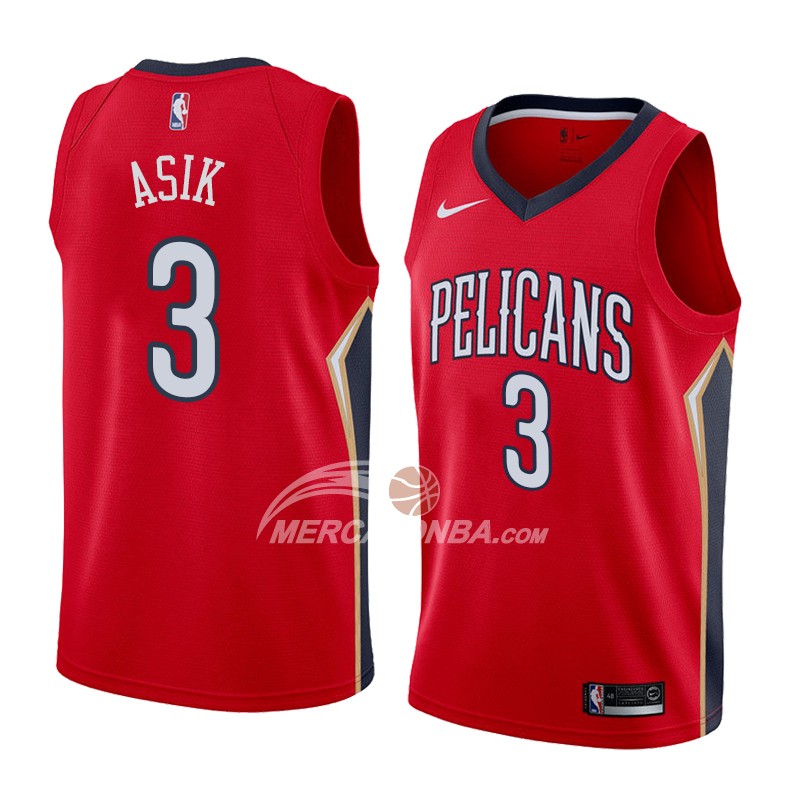 Maglia New Orleans Pelicans Omer Asik Statement 2018 Rosso
